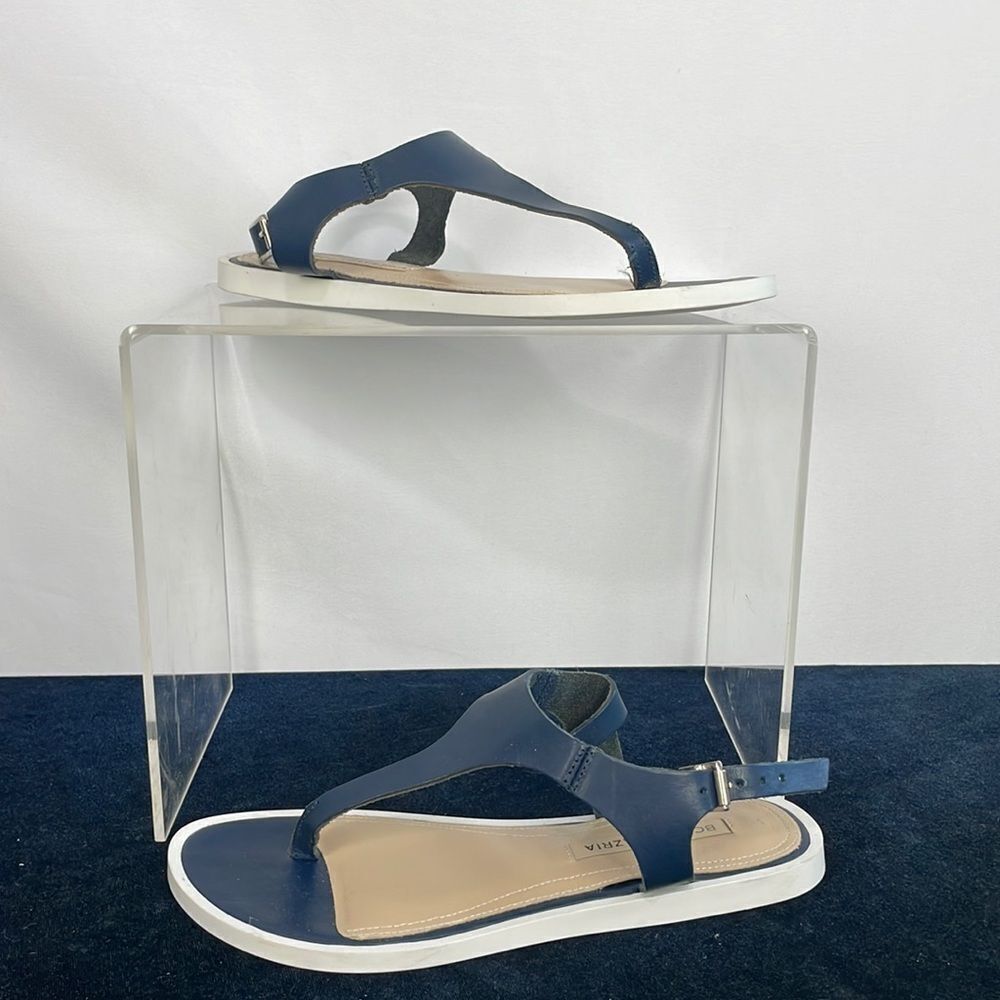 BCBG Blue Thong Flats Sandals